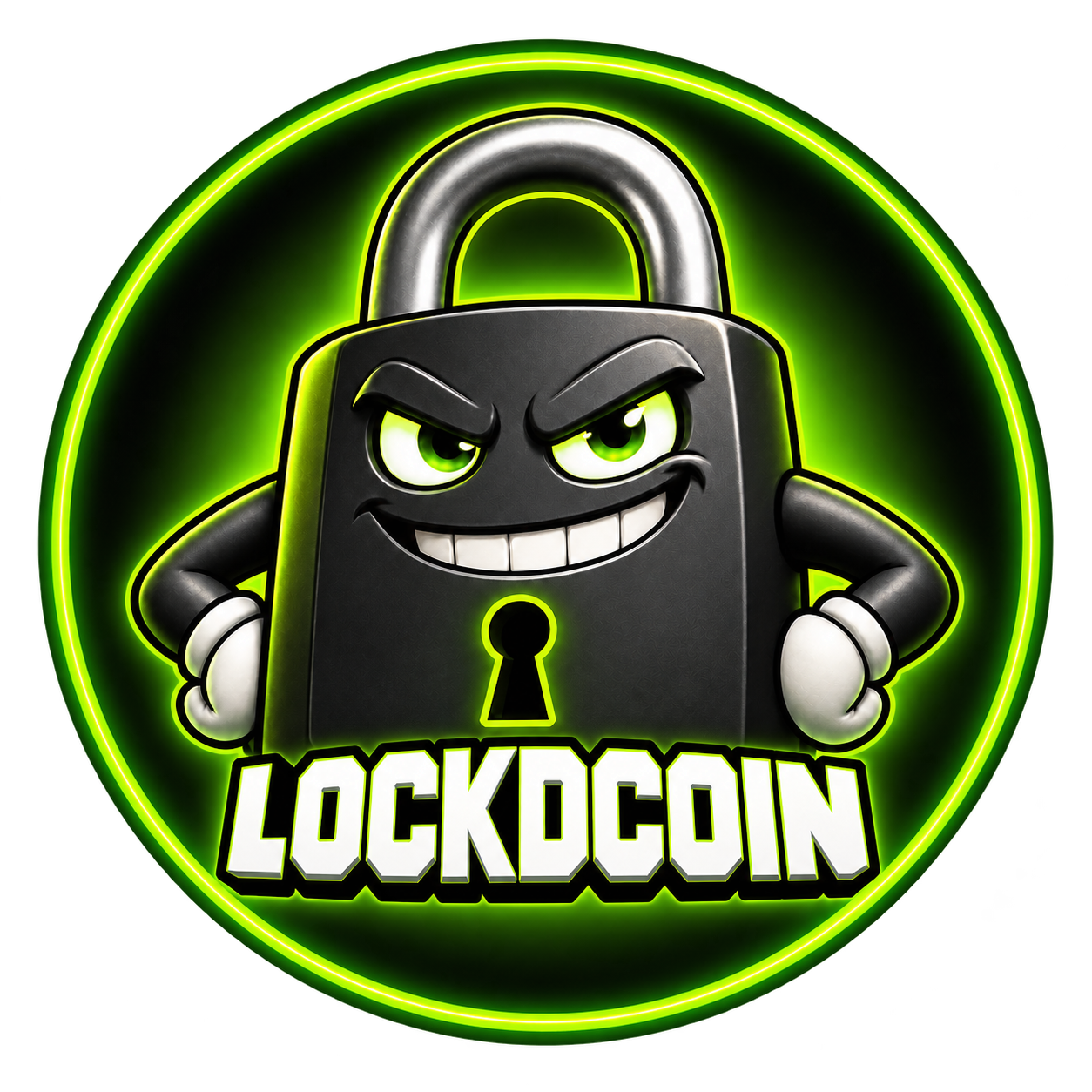 LOCKDCOIN padlock mascot